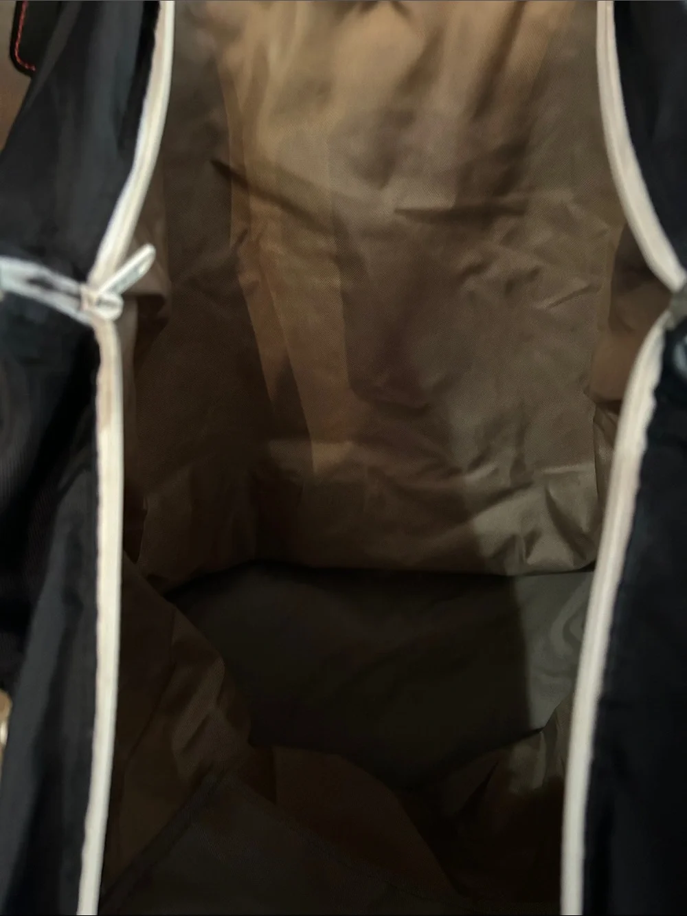 South Pacific Air Medium Flight Crew Only Soft Top Zip Bag in Tan & Black